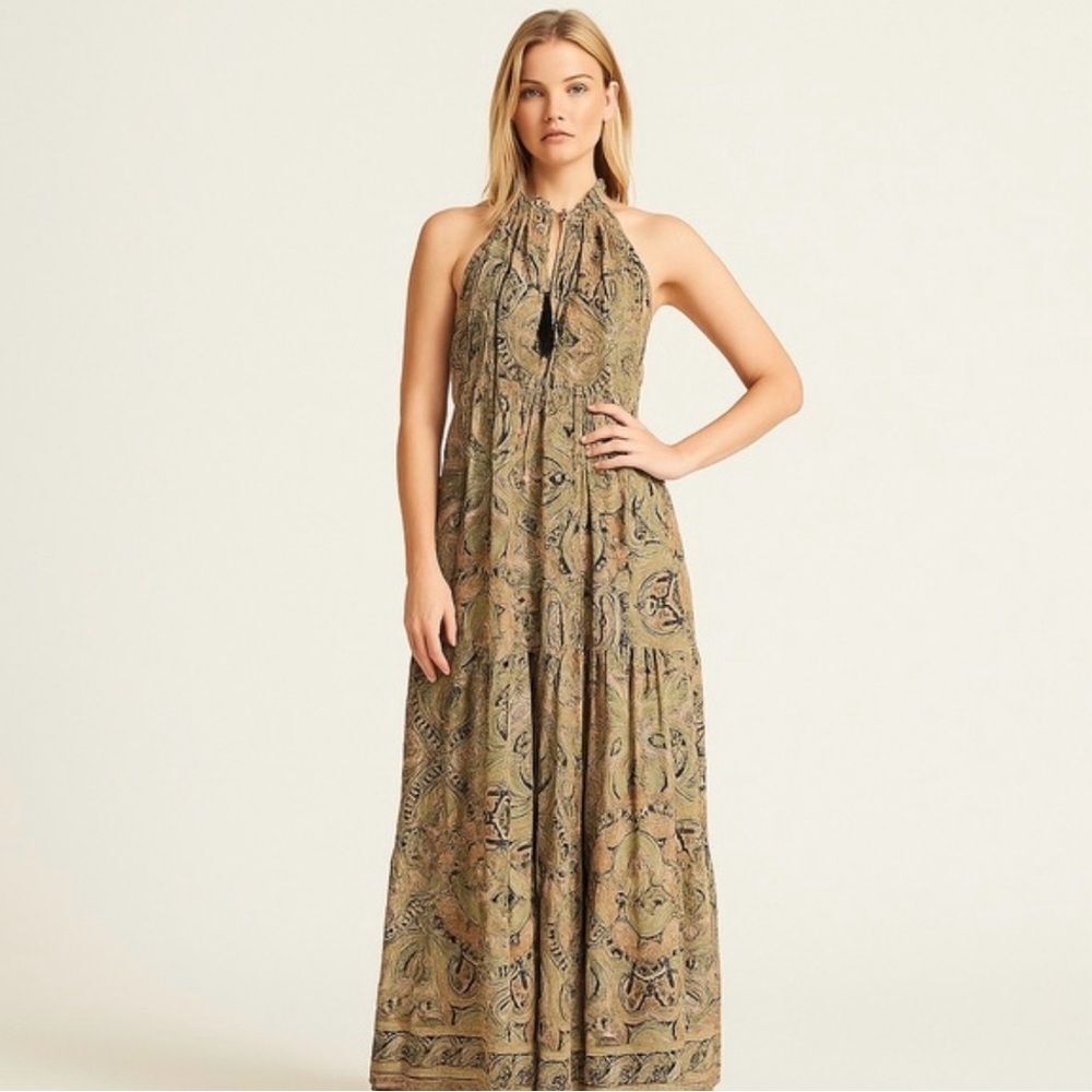 Anthropologie Boemo Paisley Maxi Dress Size Large